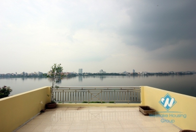 Unfurnished house on the lake side for rent in Tay Ho area, Hanoi.